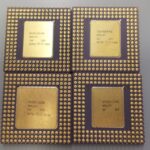 Intel 386 486 Gold Square CPU Scrap