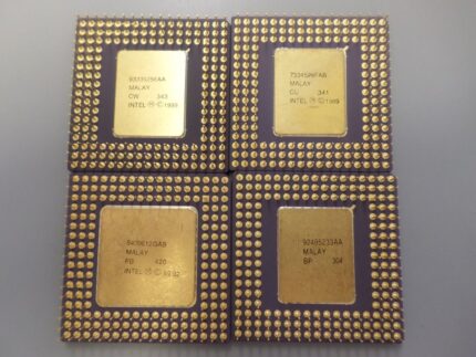 Intel 386 486 Gold Square CPU Scrap